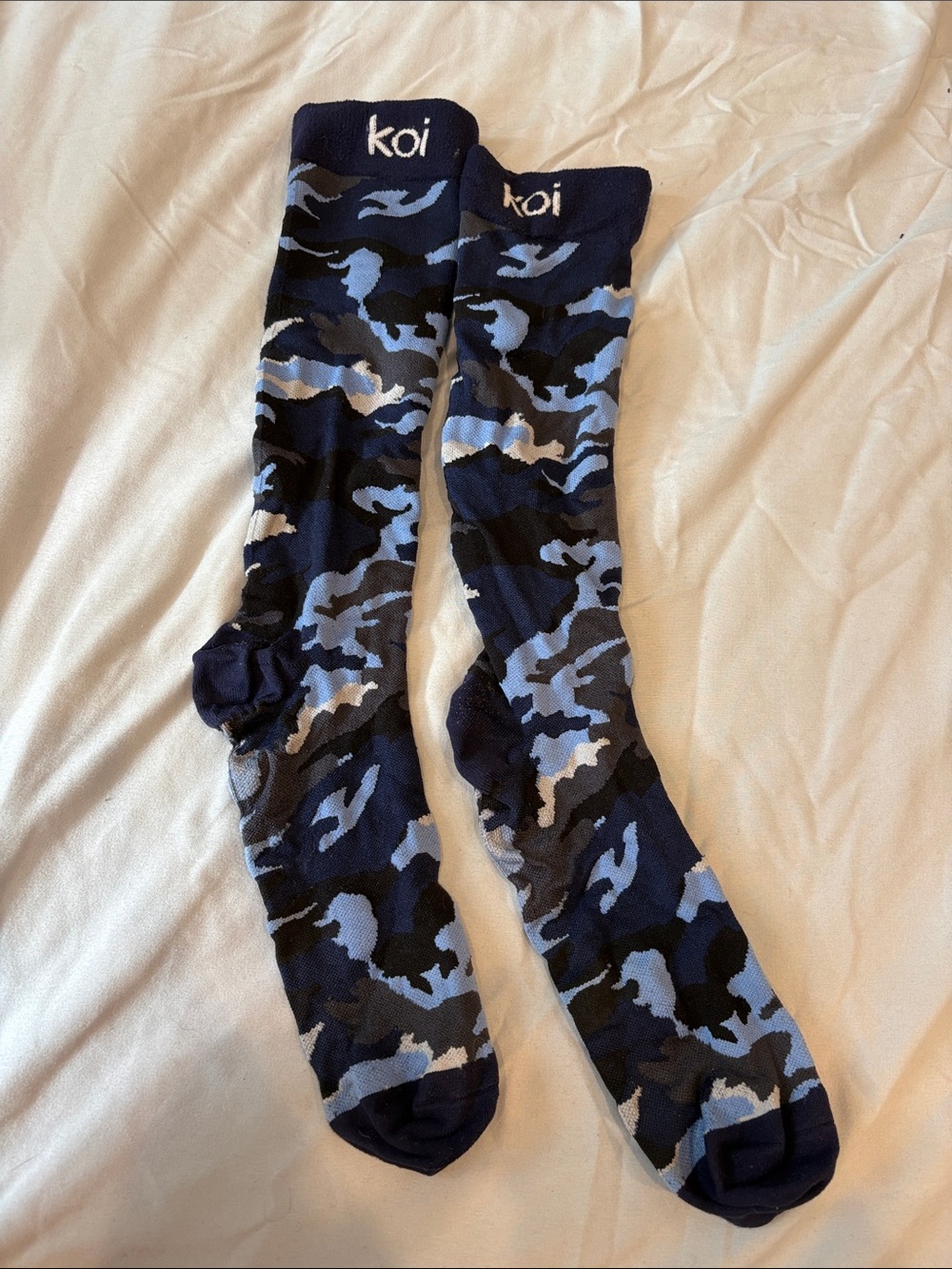 koi Blue Camouflage Compression Socks
